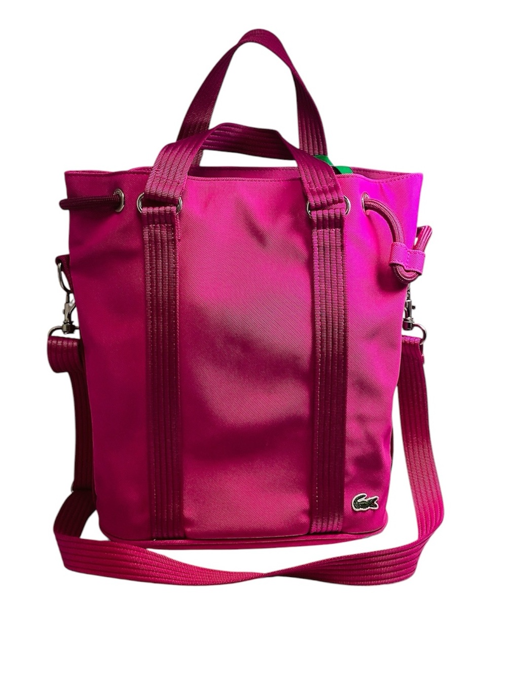🐵 Lacoste Hot Pink Tote/ Cross Body Purse